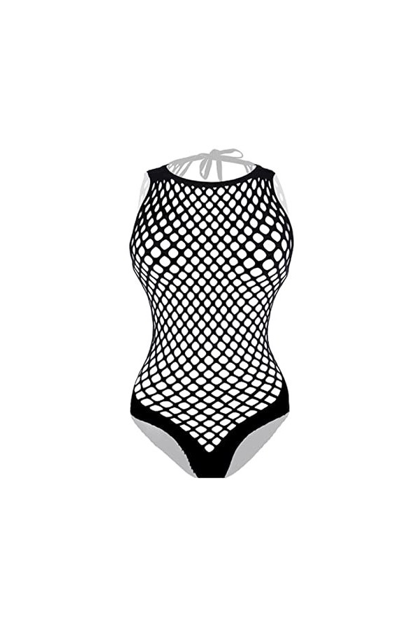 CHOUBAGUAI Sous-vêtements dété pour femme - Bikini ajouré sans couture - Lingerie sexy en résille - Noir, taille unique