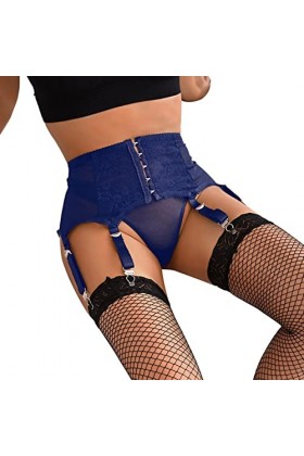 CABULE Jarretières en dentelle respirante - Bas porte-jarretelles pour femme - Clips de ceinture - Porte-jarretelles sexy - B