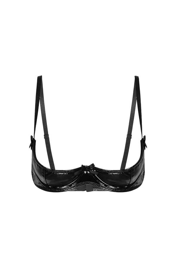 Ensemble Sexy Femme Érotique Soutien-Gorge Transparentsoutien-Gorge Exposé,Noir,XXXL