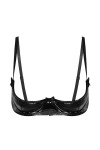 Ensemble Sexy Femme Érotique Soutien-Gorge Transparentsoutien-Gorge Exposé,Noir,XXXL