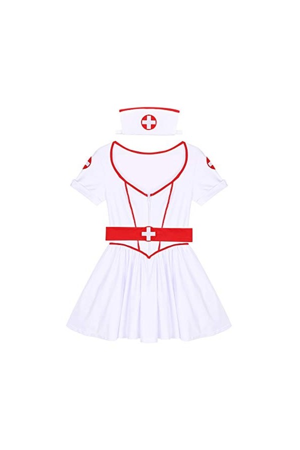 KSDFIUHAG Sexe Et Sensualité Lingerie Womens Naughty Nurse Fancy Halloween Party Costumes Clubwear Sweetheart Robe Tutu À Man
