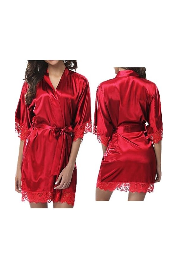 ZTIANEF Tissu en mailleJarretelles Transparentes Sexy en Cuir Lingerie érotique, Bordeaux, L