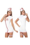 Sumeiwilly Sexy Nurse Dress Costume Femmes Lingerie Naughty Nurse Costume Hem Do Fancy Dress Party Outfit Nurse Play Dressing