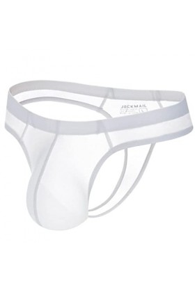 AYAZER String Transparent Sexy Culotte pour Homme Culotte en Soie glacée Lisse Bikini pour Homme Voir à Travers T Back String