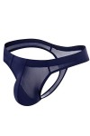 AYAZER String Transparent Sexy Culotte pour Homme Culotte en Soie glacée Lisse Bikini pour Homme Voir à Travers T Back String