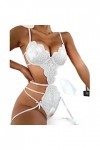 Grande Taille Femmes Mesh Perspective Soutien-Gorge Ensemble Sexy Crotchless Lingerie Bébé Poupée Robe Dentelle Chemise De Nu