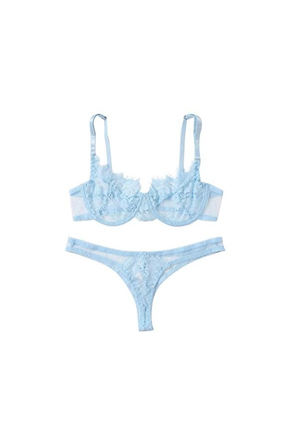 Lingerie Sexy Ensemble Femme Sexy Vêtements De Nuit Dentelle sous-Vetements 2 Pièce Ensemble Soutien Gorge et String Erotique
