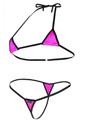 Sohimary 215 Femme Mini String Bikini XS S M 34 36 38 40 Rose