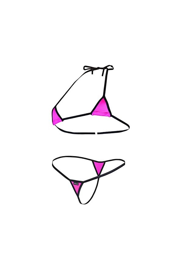 Sohimary 215 Femme Mini String Bikini XS S M 34 36 38 40 Rose