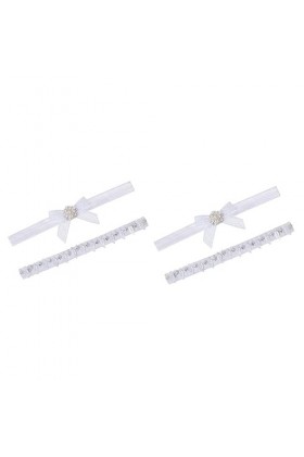 SOIMISS 4 Pièces Kit De Dentelle Jarretières De Mariage Costume Jarretière De Jambe De Mariage Jarretière De Fleur en Dentell