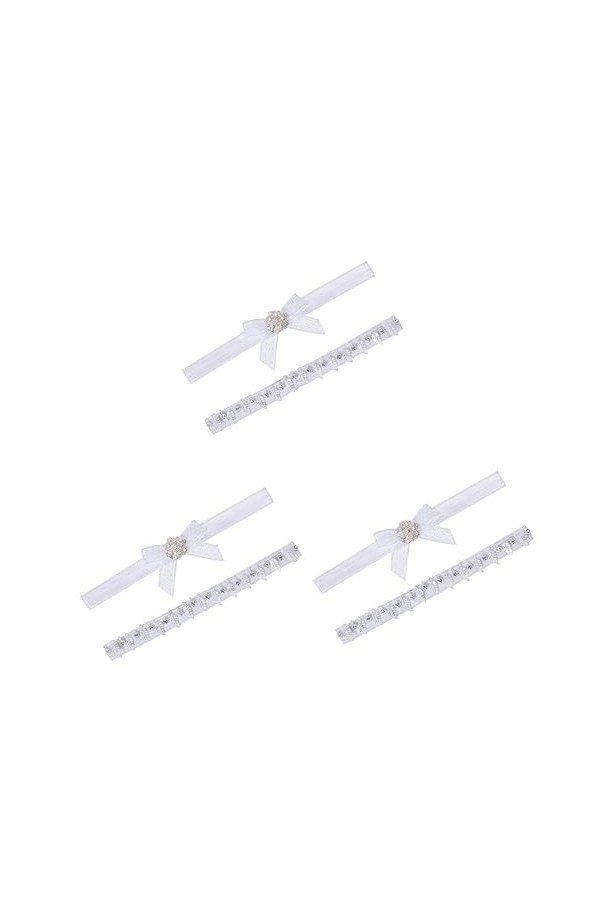 SOIMISS 4 Pièces Kit De Dentelle Jarretières De Mariage Costume Jarretière De Jambe De Mariage Jarretière De Fleur en Dentell