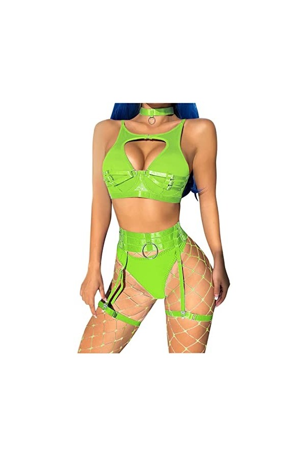 Lingerie Femme Sexy Ensemble Homme Sexy Hot y28.k Femmes Sexy Maille élastique Ceinture Demi jarretière surbuste Haut et Culo