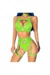 Lingerie Femme Sexy Ensemble Homme Sexy Hot y28.k Femmes Sexy Maille élastique Ceinture Demi jarretière surbuste Haut et Culo