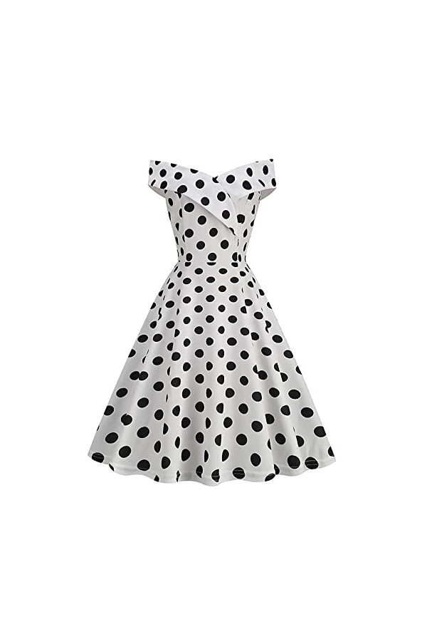 Robe Audrey Hepburn Fluide Femme - Robe De Cocktail Vintage Audrey Hepburn Robe Chic Sexy À pour Femmes sans Manches Chemisie