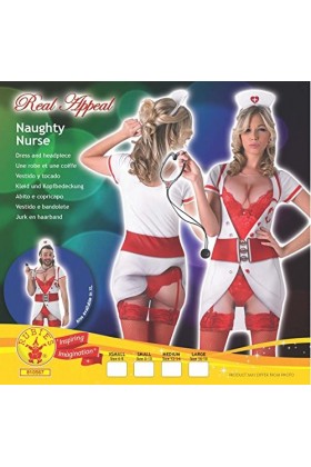 Rubies Officielle Unisexe véritable lAttrait de lNaughty Nurse&nbsp;–&nbsp;Adulte Déguisement Cerf Enterrement Saucy Fun Sexy&nbsp;–&nbsp;Petit