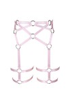 BANSSGOTH Ceinture harnais pleine cage pour femme Jarretière Punk Gothique Jambe Ceinture réglable Grande taille Halloween Ra