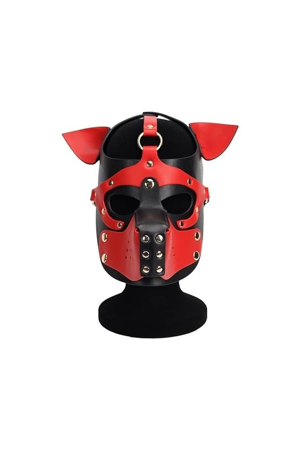 Costumes de Jeu de rôle Sexy Fetish Unisexe de Harnais en Cuir Masque de Chien pour Halloween Carnaval Masquerade Party Fun P