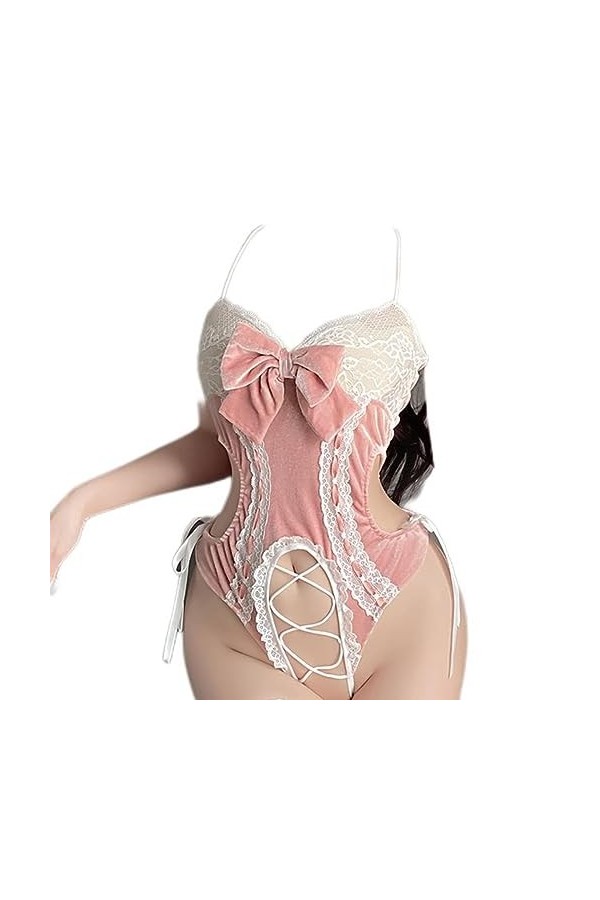 SHANHE Mignon Dentelle Velours Lapin Cosplay Costume pour Fille Sexy Lingerie Hot Sex Sous-Vêtements Ensemble Bunny Girl Band