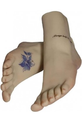 Générique Pied en Silicone, modèle de Pieds féminins 1 Paire de Simulation de Pied de Mannequin en Silicone réaliste 1: 1 mod