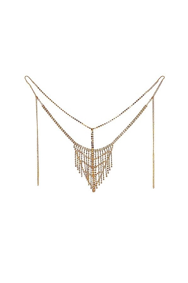 OhMill Femme Culotte à Franges en Strass Strings Fesse Nue sous-Vêtement Erotique T-Back Vêtement de Nuit Lingerie pour Ajout