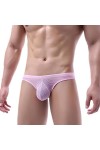 PONNYC 2Pcs Sexy Hommes sous-vêtements Slips sous-vêtements Respirants Hommes Slips Voir à Travers Bikini Hommes Lingerie Mes