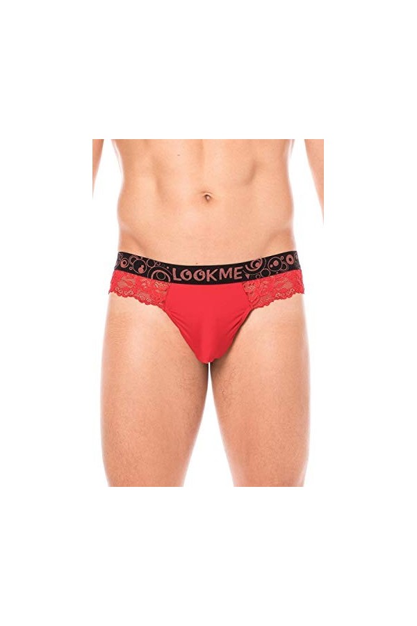 Look Me String Noir en Dentelle délicate