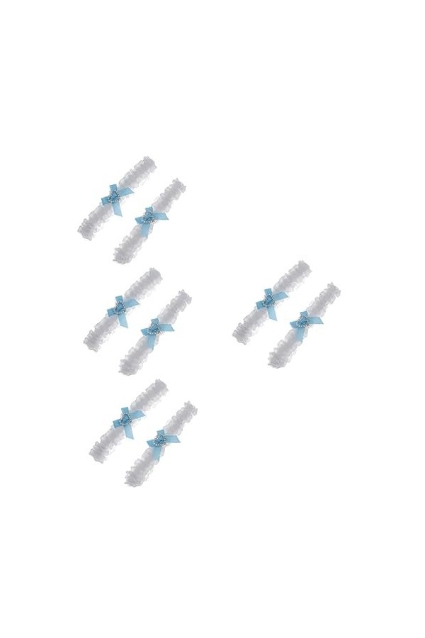 GALPADA 8 Pcs Mariée Dentelle Legband Blanc Jarretière Ceinture Mariée Jarretière Accesorios Para Mujer Jarretière De Mariée 