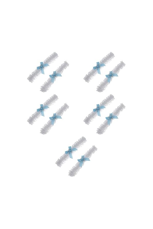 GALPADA 8 Pcs Mariée Dentelle Legband Blanc Jarretière Ceinture Mariée Jarretière Accesorios Para Mujer Jarretière De Mariée 