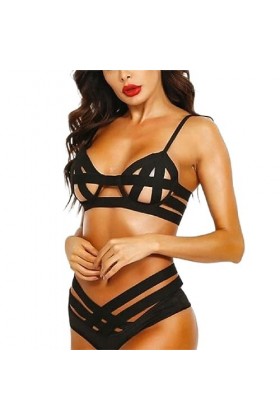 Costume de Femme de chambrePyjama Sexy de Lingerie érotique à Trois Points, 4, M