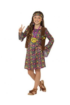 Hippie Girl Costume, with Dress S 