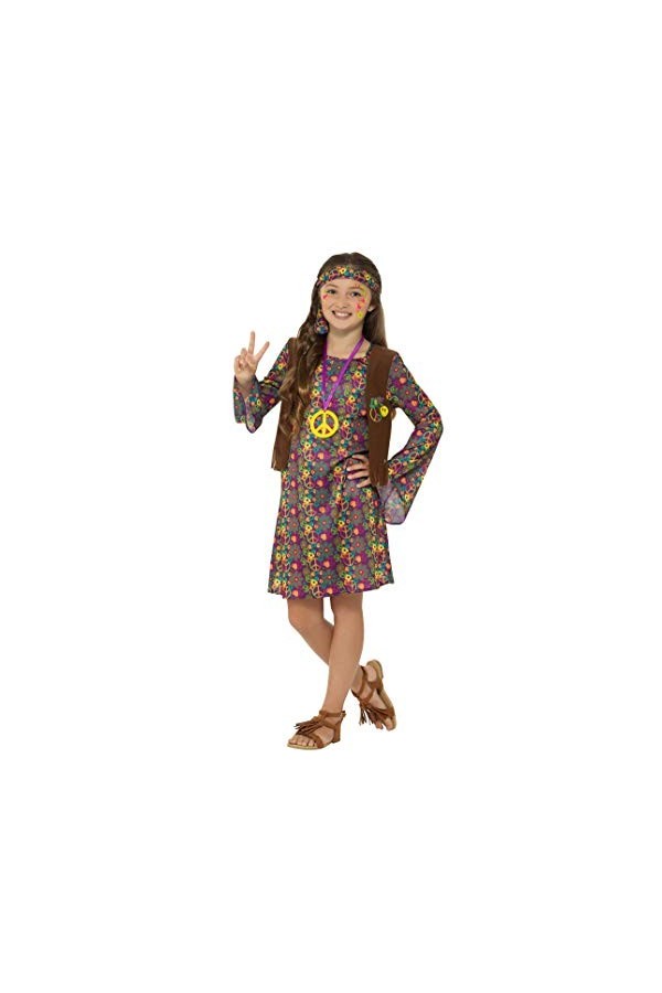 Hippie Girl Costume, with Dress S 