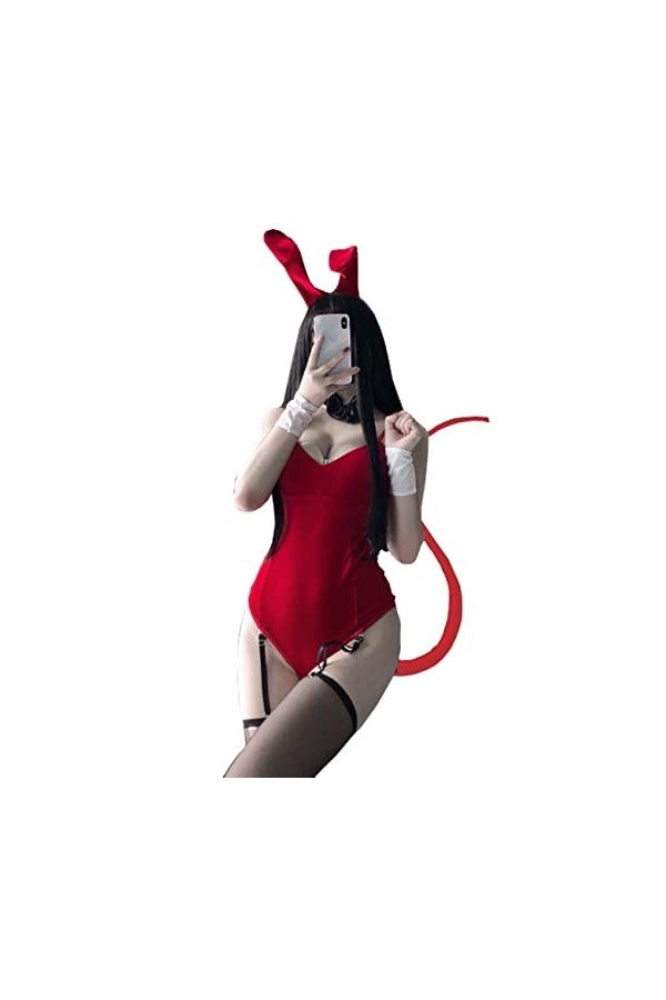 Ensemble de lingerie sexy pour femme avec jarretelles, Noir , taille unique