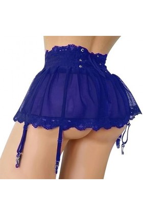 OKGD sous-vêtements Sexy pour Femmes, Grande Taille en Dentelle, Porte-Jarretelles Sexy en Dentelle, Bretelles Transparentes 