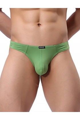 iKingsky String Ultra Fin et Ultra Léger sous-vêtements Homme Soyeux Tanga pour Homme avec Dos en T L, Pack de 4 