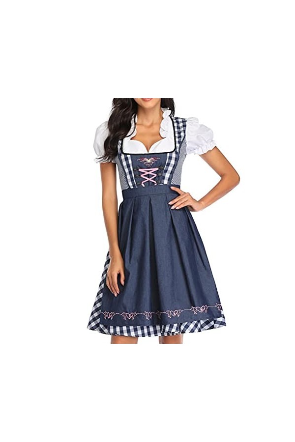 Costume traditionnel bavarois pour fête de la bière avec tablier, costume de soubrette