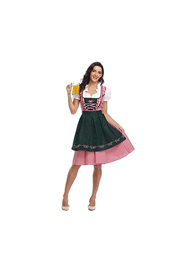 Costume traditionnel bavarois pour fête de la bière avec tablier, costume de soubrette