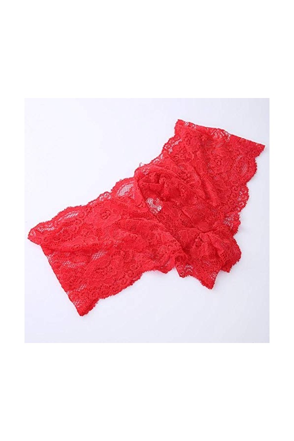 Fnho String Homme Cuir,Strings Homme,sous-vêtements Sexy pour Hommes, String Amusant en Dentelle-Blue_L