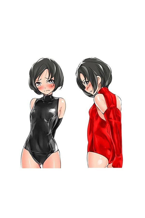 SMGZC Combinaison en Cuir Une pièce Sexy pour Femmes Look Humide Catsuit Bondage Lingerie groupée Tongs Justaucorps Body XL,