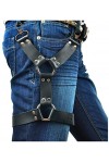 keland Jarretières en cuir punk sexy jambe de jarretière jambe jarretelles dames ou sangles réglables de ceinture pour hommes