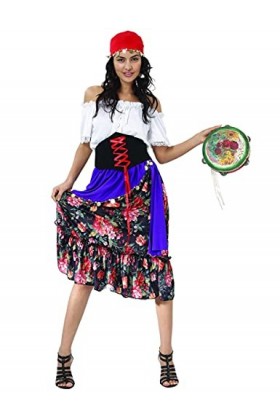 DEGUISE TOI - Déguisement bohémienne fleurie femme - M