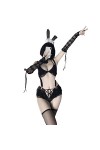 Costume de lapin sexy pour femme - Noir 2