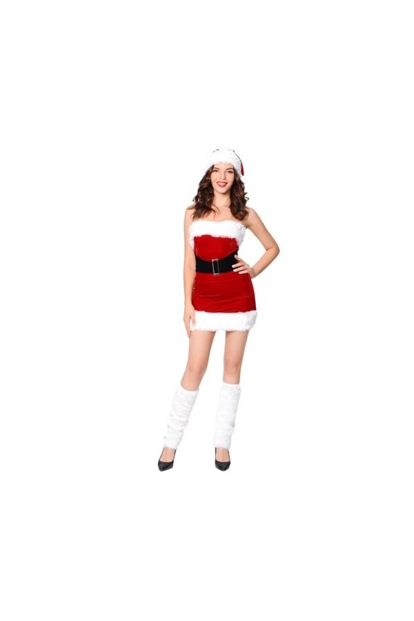 Zceplem Père Noël sexy pour femme,Cosplay Robe Sexy Ensemble Robe Père Noël | Robes Père Noël Robe Noël avec chapeau et couvr