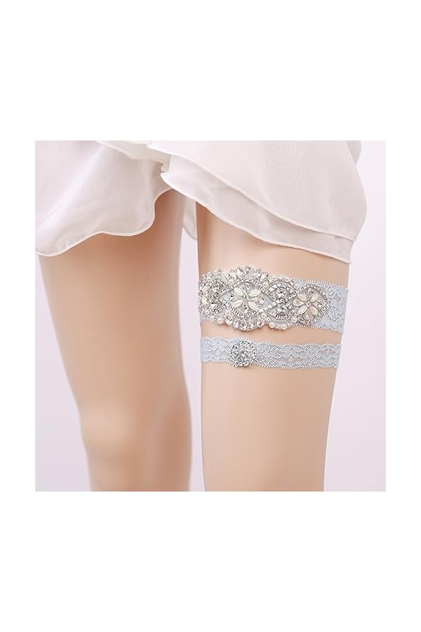 Abaodam 2 Pièces Jarretière De Mariage Jarretière De Mariée Mariée Jarretière Strass Bijoux Jarretière pour La Mariée Jarreti