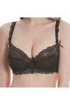 Femmes Sexy Plus Taille Bra Dentelle Bralette Underwire Push Up Anneau en Acier Plus Taille Soutien-Gorge
