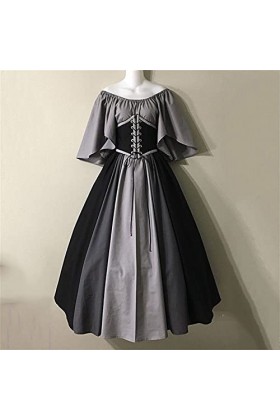 Roronoa Zoro Costume Cosplay Femmes Mode Contraste Couleur Robe Manches Courtes Solide Coloré Robes Lacets Sexy Medievals Vin