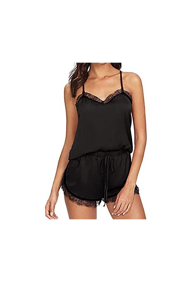 Zshosam Ensemble de lingerie érotique pour femme Sexy Sexy Licol Dentelle Sous-vêtements Ensemble Sous-vêtements Bra Pyjama S