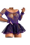 WEITING Femme Lingerie Sexy Babydoll sous-&nbsp;&nbsp;&nbsp;Vêtements Robe de Sexe Costumes Chauds Vêtements de Nuit Sexy-Violet,L