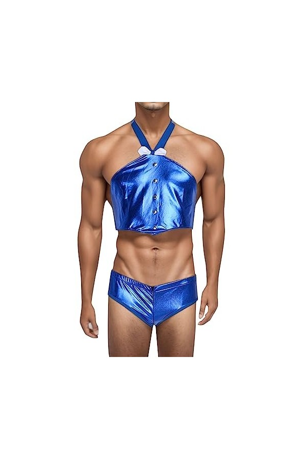 PTLLEND Robe En Velours Éponge Pour String Homme Lot Blue, One Size 