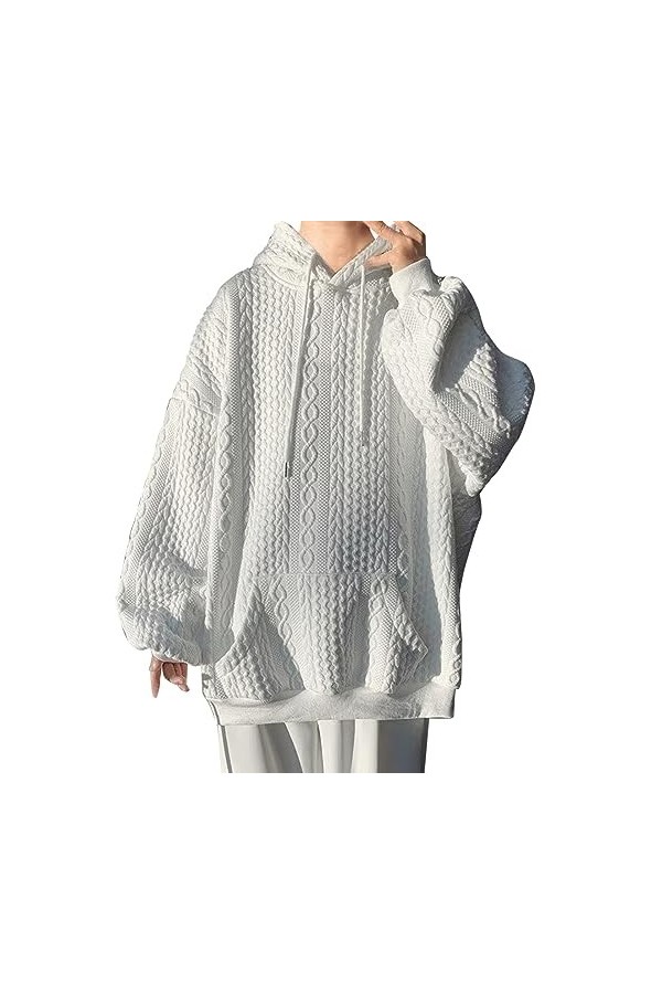 2023 Femme Sweat Capuche Mode - Couleur Unie Pull À Capuche a Manche Longues Hoodies Casual Sweat-Shirt Décontractée Outwear 