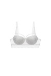 Soutien-Gorge en Dentelle Sexy Femme avec Anneau en Acier et Bretelles 3/4 Tasse de Lingerie Ultra-Mince